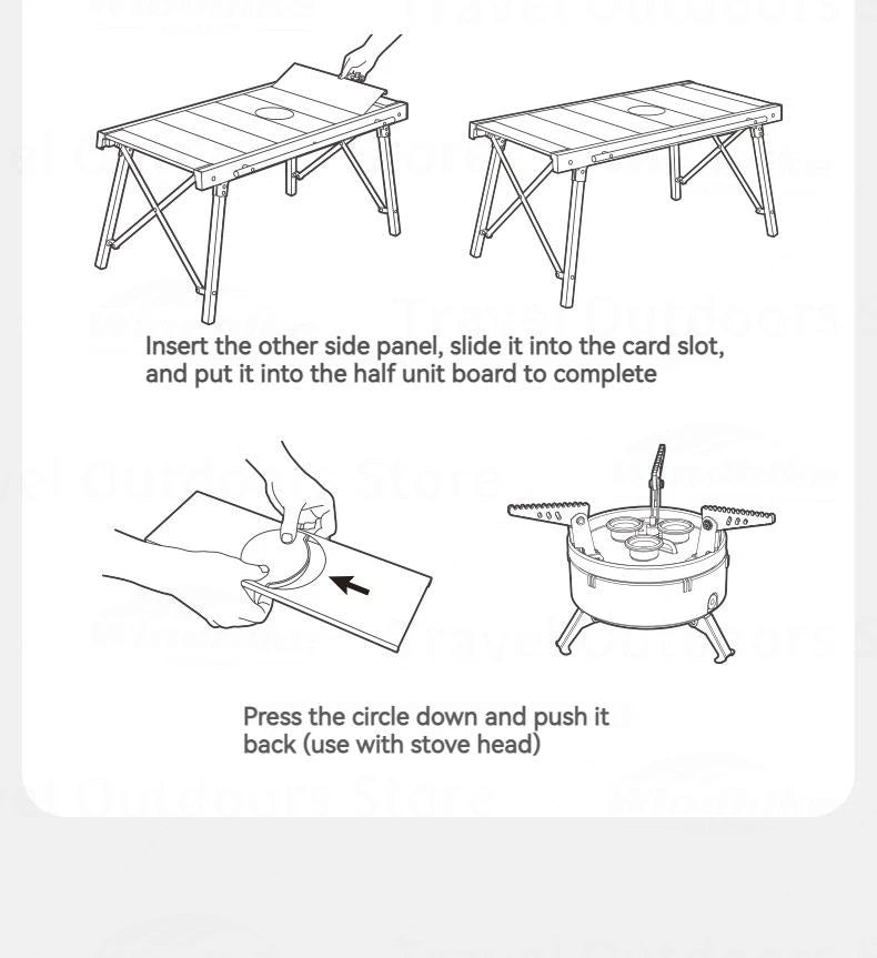 Naturehike Outdoor Folding Table Folding IGT Table Accessories Multifunctional Portable Picnic Only Accessories Stove Bracket
