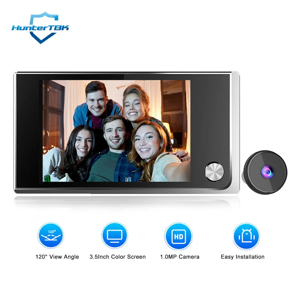 3.5 Inch Digital Door Viewer Peephole Camera Doorbell 120 Degree HD Home Cat Eye Mirilla Viewer with LCD Screen Monitor