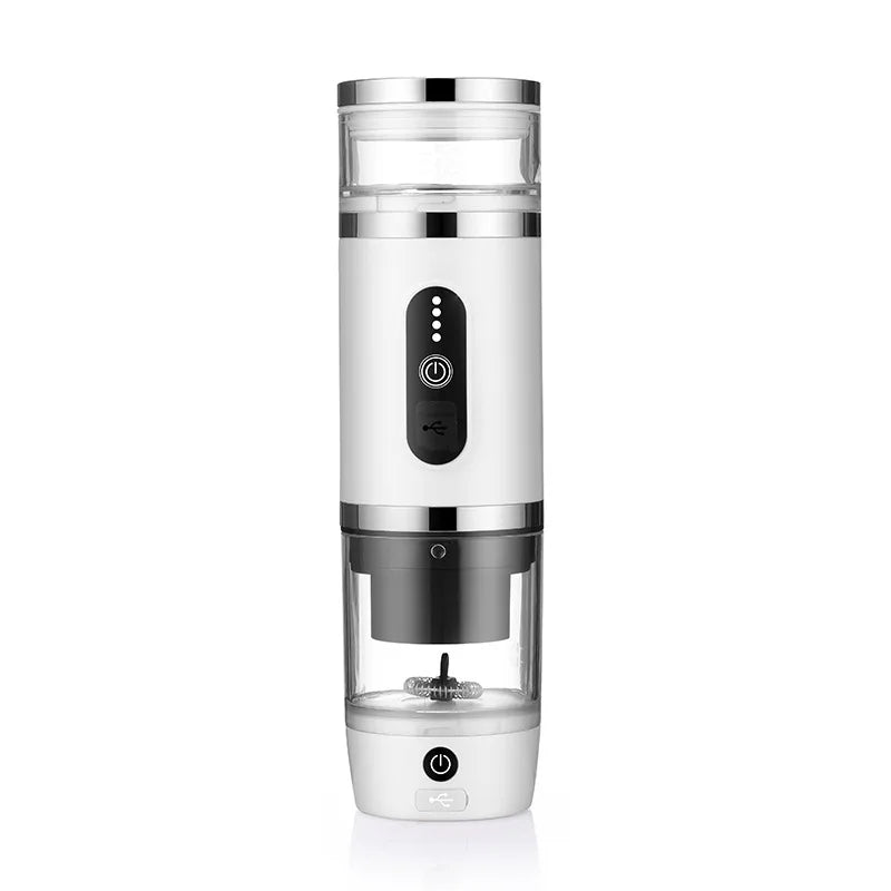 Outdoor camping portable capsule coffee machine, 3-in-1 multi-functional espresso machine with built-in wireless milk frother.