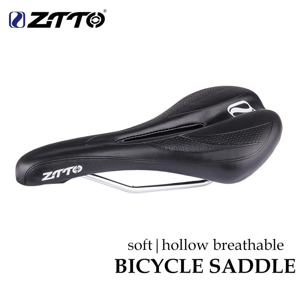 ZTTO Bike Seat Soft MTB Road Bike Saddle Pain-Relief  PU Leather Breathable Seat Cushion Bicycle Saddle Cushion Bicycle Parts