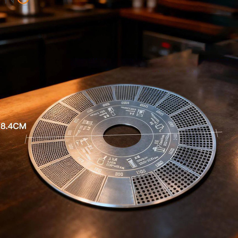 Coffee Powder Grinding Thickness Reference Comparison Card Grinder Grinding Powder Thickness Comparison Scale Coffee Accessories