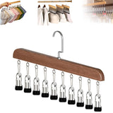 Closet Organizer with 10 Clips Hat Storage Rack Space Saving Hanging Clothes Organizer for Jeans Skirts Socks Pant Hangers