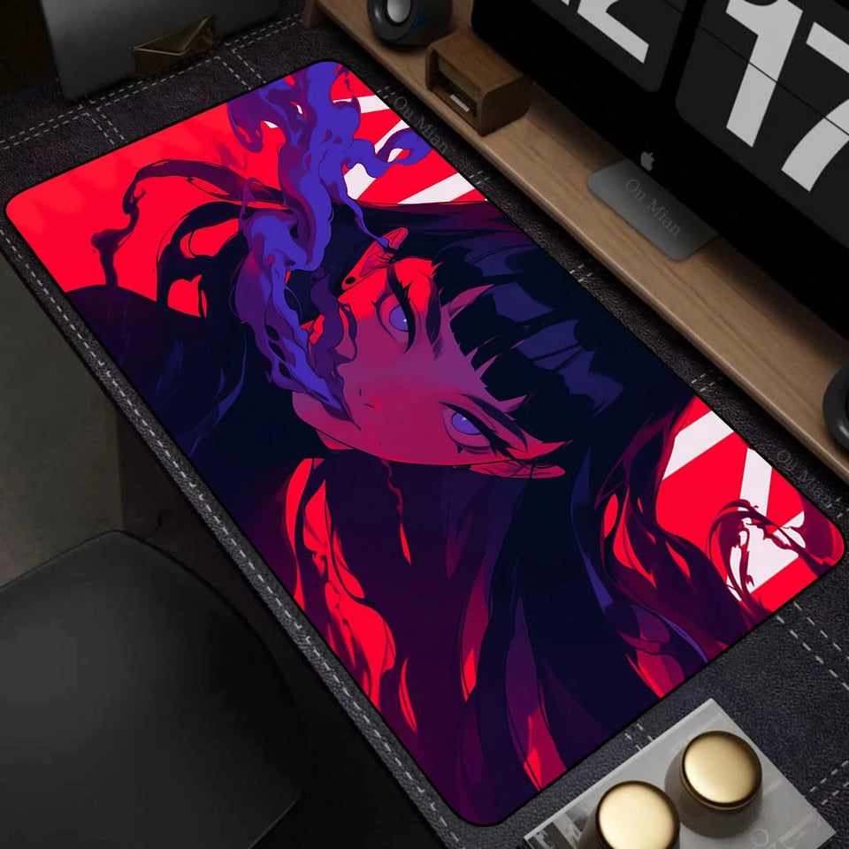 Large Desk Mat Kawaii Mousepad Cute Pink Anime Aesthetics Girl Mouse Pad Kawai XXL Gaming Deskmat Cool Girls Big Mouse Mat 90x40