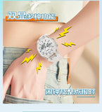 SANDA Top New 6283 Dual Display Multifunctional Student Electronic Watch Alarm Clock Night Light Waterproof Sports Student Watch