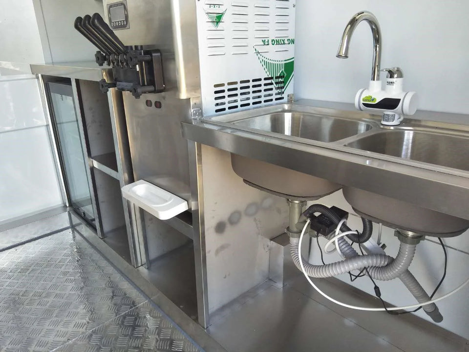 2025 Netherlands Standard Commercial Food Trailer Cart School Food Truck Van With Stocks For Shipping