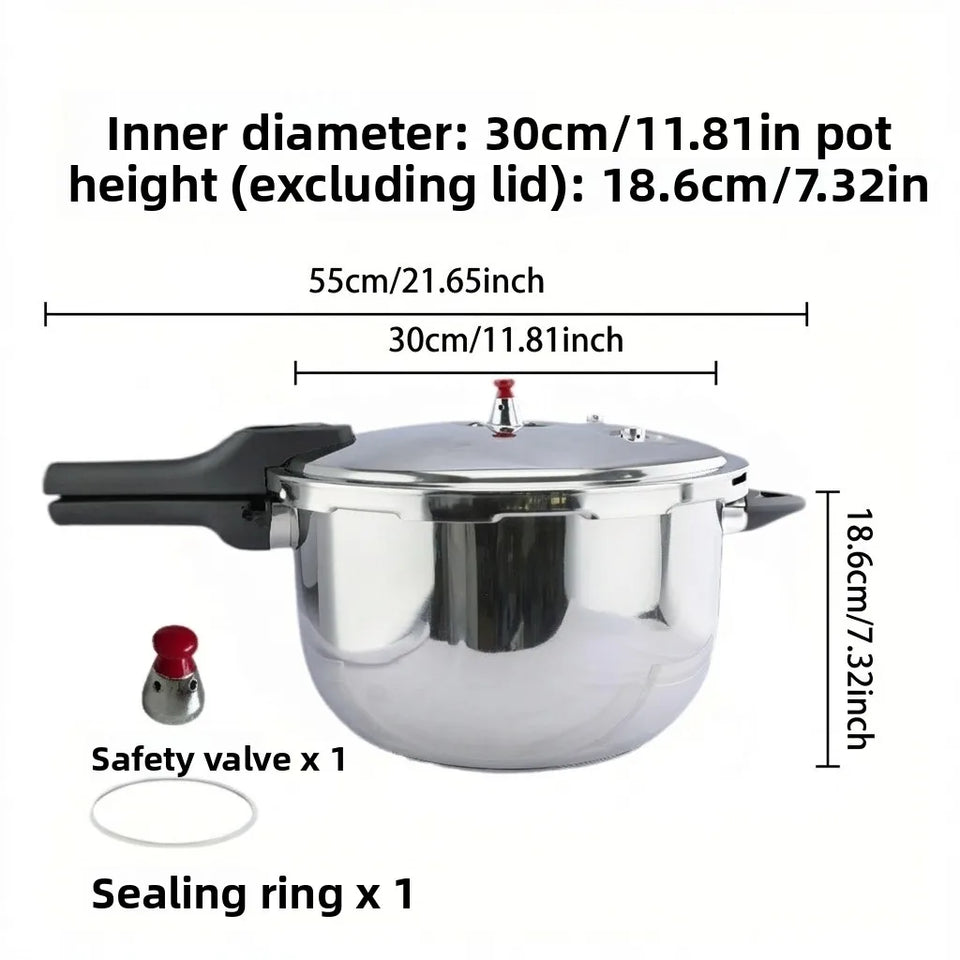 Stainless steel pressure cooker,commercial and household use, multiple specifications,suitable for electric stove and gas stove.