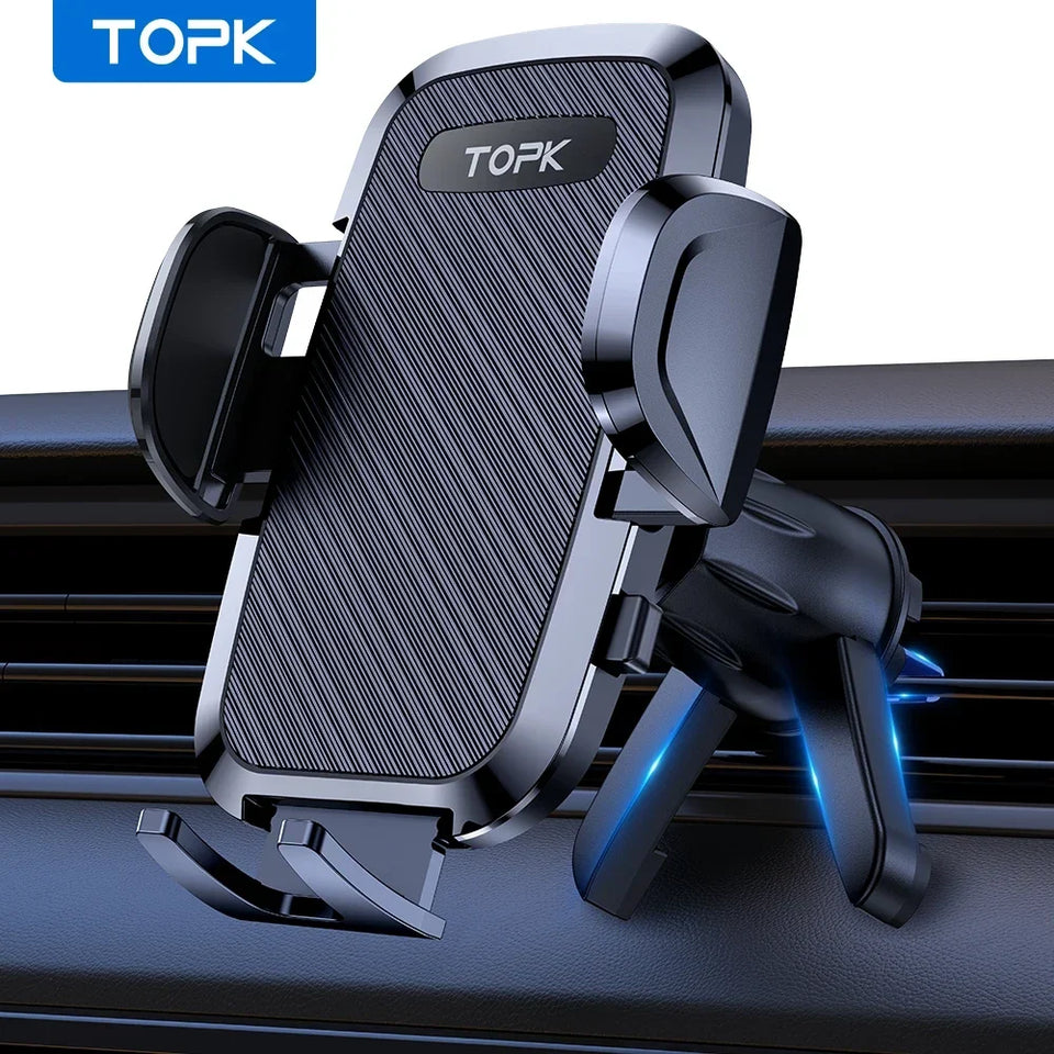 TOPK Car Phone Holder Air Vent Mount Universal Auto Gravity Mount Cell Phone Stand For All Smartphones