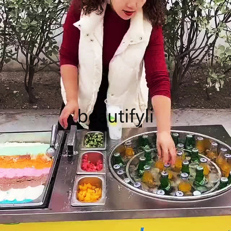 Summer Shaking Ice Machine Stall Smoothie Machine Cola Commercial Soda Freezer Equipment