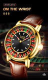 LIGE Creative Luxury Mens Watches Roulette Game Dial Fashion Mens Watch Waterproof Luminous Quartz Wristwatches Rolling Ball