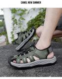Summer Men's Sandals Beach Shoes Handmade Breathable Design Wading Casual Beach Shoes Lightweight Soft Bottom Outdoor Sandals