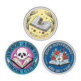 2-6pcs/set Hobby Collection Enamel Pins Reading Book Iced Coffee Knit Brooch Hiking Badges Music Korean Girls Band Jewelry