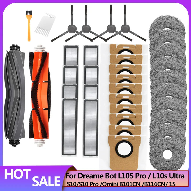 Dreame L10s Ultra/L10 Ultra Accessories S10 Pro Xiaomi MIJIA Omni 1s B116 X10+ Part Dust Bag Mop Cloth filter Brush