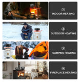 4 Blades Stove Fan Heat Powered Fireplace Fan Log Wood Burner Eco-fan Quiet Fireplace Fan Warm Heat Distribution Winter Home무동력팬