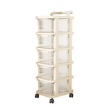 Acrylic Shopping Cart Shelf Stand Floor Standing Bathroom Gap Frame Home Living Room Snack Storage Rack Modern Minimalism