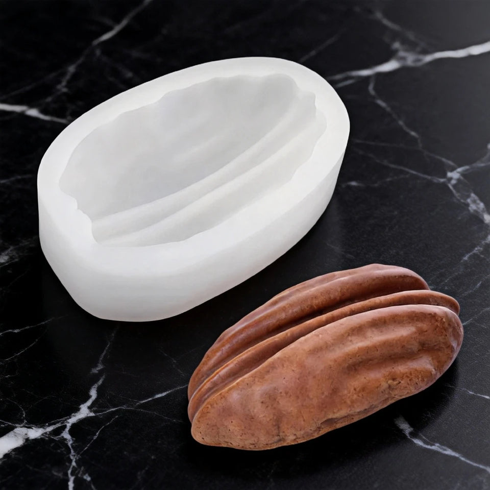 Single-Cell Coffee Beans Peanuts Pecan Pistachios Design Silicone Chocolate Mold Mousse Cake Mould Kitchen Dessert Baking Tools