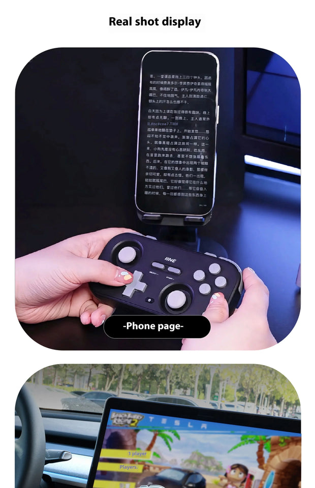 NEW IINE Palm-Sized Gamepads Wireless Bluetooth Retro Gaming Controllers 1000hz Hall Joystick Portable Android Ios Phones Pc