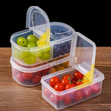 〔W〕Fruit Vegetable Packaging Food Storage Box Kitchen Refrigerator Fresh-keeping Box Classified Grid Food Storage Containers