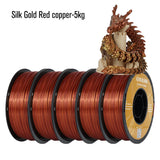 KINGROON Silk Dual-color PLA Filament 3D Printer 1.75mm 11/22 lbs Silk PLA Filament Plastic Materials 3D Printing Special Color