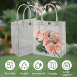 1-50PCS Clear Tote Waterproof Bag Reusable PVC Clear Shopping Bag Shoulder Handbag Environmentally Travel Storage Bag Shoes Bag
