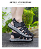 Summer Men's Sandals Beach Shoes Handmade Breathable Design Wading Casual Beach Shoes Lightweight Soft Bottom Outdoor Sandals