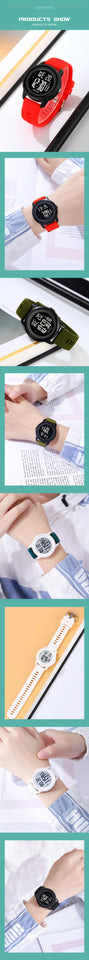 SKMEI 2218 Fashion Digital Watches for Women Men Waterproof Sports LED Display Mens Womens Wristwatches Alarm Reloj De Mujer