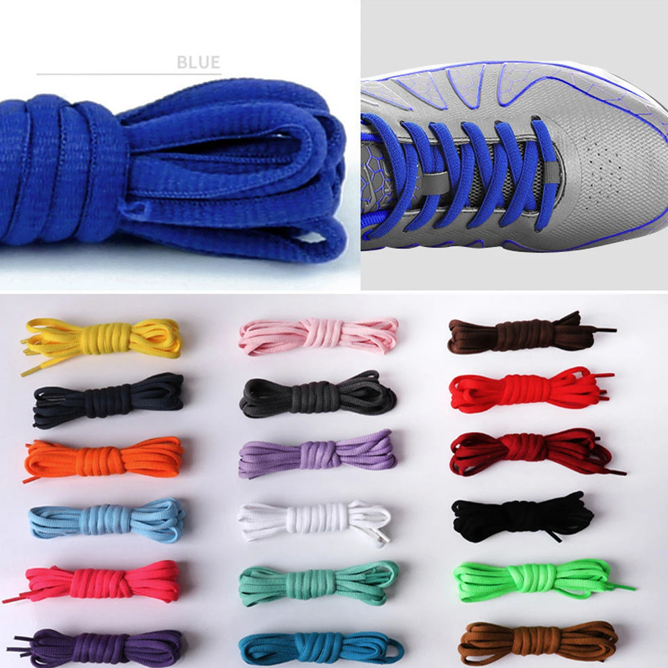 1 Pair Oval Athletic Shoelaces Half Round Shoe Laces for Sneakers,Shoelaces for Athletic Running Sneakers Shoes Boot Strings