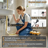 50x70cm LED Bathroom Mirror Vanity Mirrors with Backlit Lights Fogless Makeup Mirror Wall Mounted with Demister