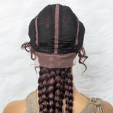 KIMA New Arrival 26 Inches Braided Wigs Synthetic Lace Front Hair Wig With Baby Hair for Black Women
