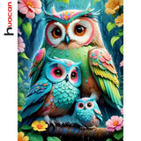 Huacan 5d Diamond Painting New Arrivals Owl Animal Diamond Mosaic Cross Stitch Embroidery Sets Home Bedroom Wall Artwork