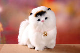 Electronic Plush Cats With Meowing Sound Lovely Decoration Animal Doll Toy Cute Electric Cat Soft Kids Pet Model For Kids Gift