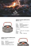 Widesea 1.1L 2L1.5L Camping Water Kettle Outdoor Coffee Kettle Tableware Picnic Set Supplies Equipment Utensils Tourism Cookware
