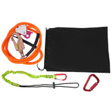 Sling Tree Descent Sling Rope 5/8 Inches -8 Feet/14 Feet with Triple Locking Carabiner Adjuster Orange/For Climbing Rescue
