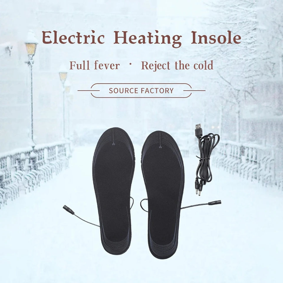 USB Heated Shoe Insoles Electric Foot Unisex Warming Pad Feet Warmer Sock Mat Winter Outdoor Sports Heating Insole Winter Warm