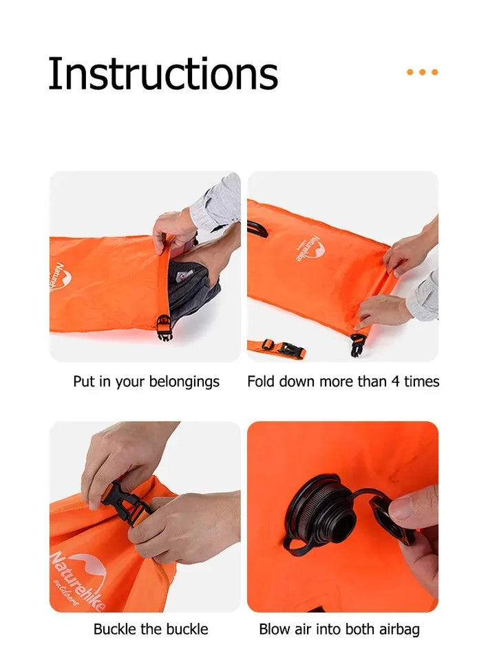 Naturehike  Inflatable Waterproof Bag Swimming Lifesaving Pressure Resistant Large Capacity Portable NH17S001-G