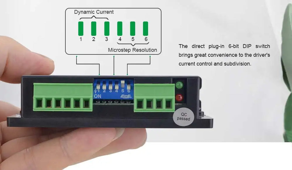 STEPPERONLINE Digital Stepper Driver 0.3-2.2A 10-30VDC for Nema 8, 11, 14, 16, 17 Stepper Motor