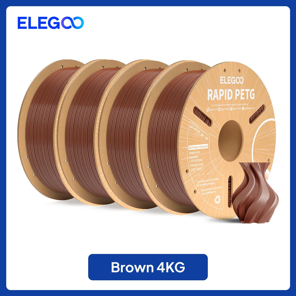 ELEGOO Rapid PETG Filament 1.75mm 1KG,High Speed 30-600mm/s 3D Printer Filament 1kg Fits for Most FDM 3D Printers