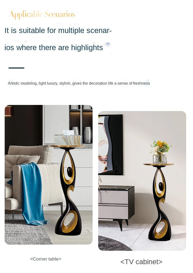 Creative Home Decor Art Abstract Sofa Side Table Light Luxury Living Room Porch Decoration Corner Table Designer Furniture