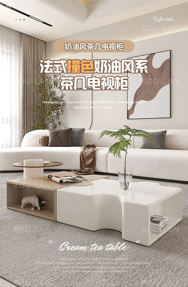 Light Luxury Tea Table Set Tea Table Small Living Room Home Modern Minimalist Patchwork Tea Table