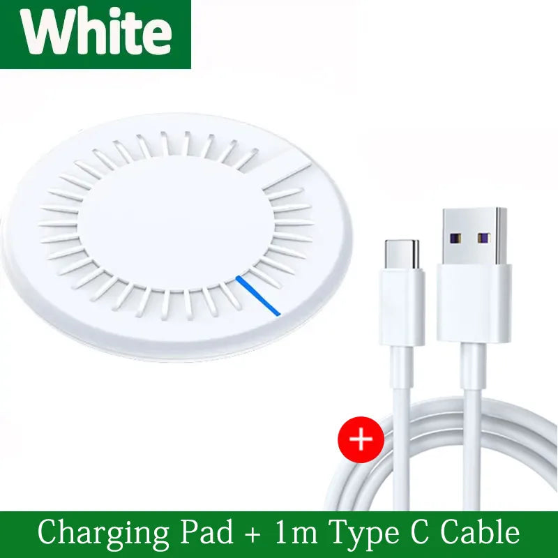 Fast Wireless Charger Pad Stand for iPhone 16 15 14 Samsung Xiaomi Earphone Phone Chargers Induction Wireless Charging Station