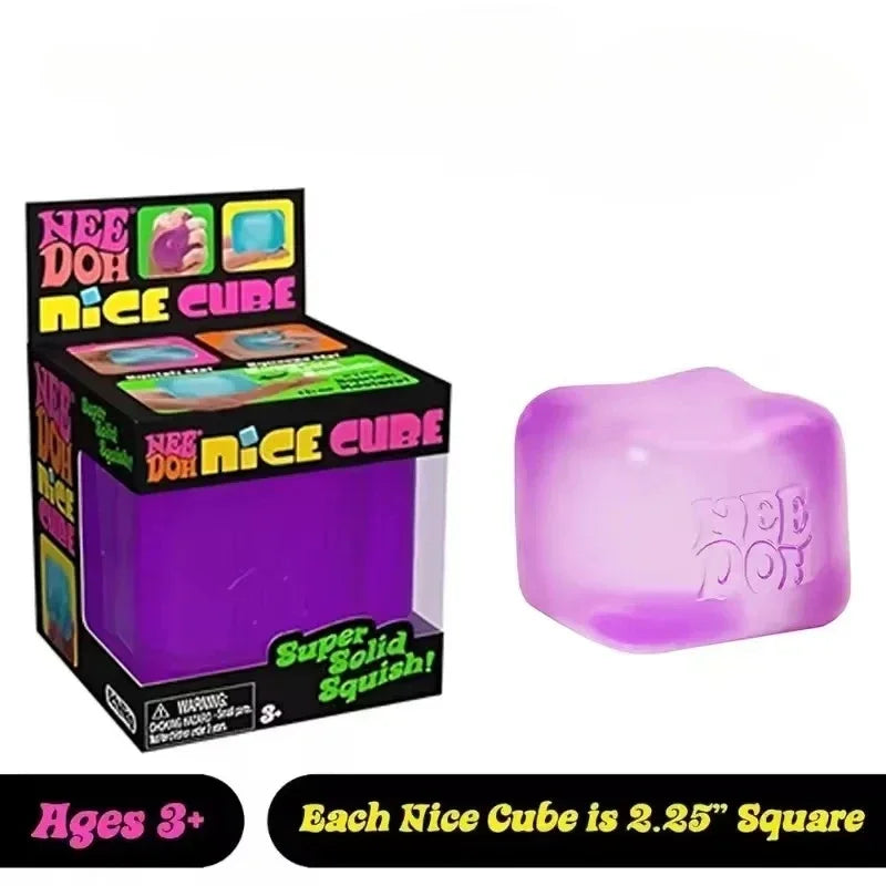 =# Dr Pepper x NeeDoh Nice Cube Squishy Stress Relief Toy, Soft Squeeze Fidget Cube for Kids Adults Anxiety Relief Sensory Toy