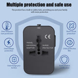 Universal Travel Adapter EU UK US AU AC Power Charger Adapter Global Conversion Plug Dual USB PD Port Travel Conversion Socket