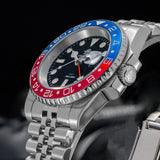 ADDIESDIVE Fashion GMT Watch for Men Super Luminous AD2050 Wristwatches Luxury Luminous 20Bar Diving Stainless Steel Man Watches