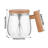 400ML Electric Blender Mixer Pot Portable Self Stirring Glass Coffee Cup Mugs Kitchen Tools for Milk Latte Coffee Drinks Mixing