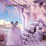 Purple Drawstring Trash Bags 100-Pack Thick Leak-Proof Disposable Garbage Bags for Kitchen Bathroom Home Trash Cans