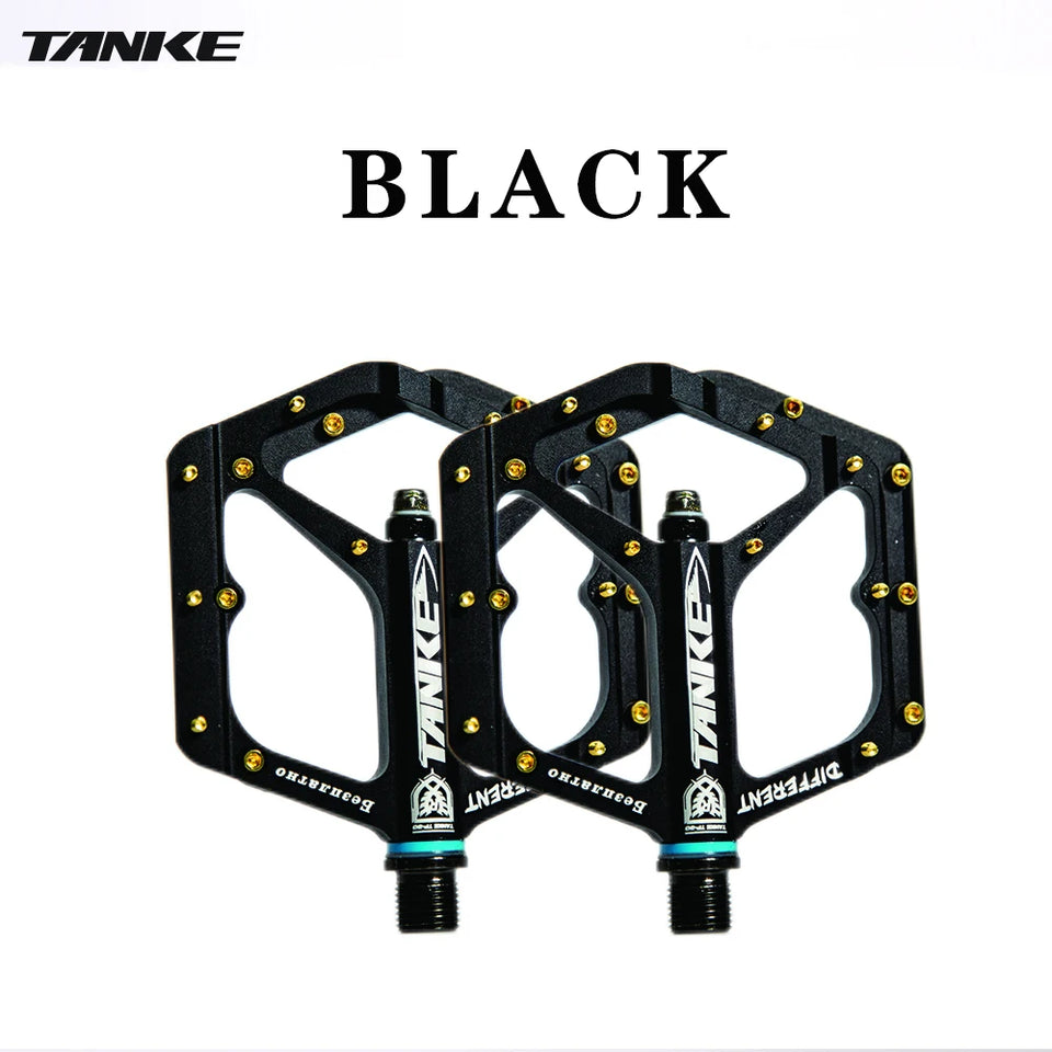 TANKE MTB Pedals Lightweight Aluminum Alloy Non-slip Bicycle Pedal (10 Non-Slip Pins/Side)with Grease&Bearing Bike pedal TP-50
