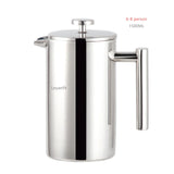 1.5L / 2L Coffee Maker French Press Stainless Steel Espresso Coffee Machine French Press Double-Wall Insulated Coffee Tea Maker