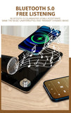 Multifunction LED Desk Lamp Wireless Charger Pad Stand Clock Bluetooth Speaker Night Light USB Port Night Lighting
