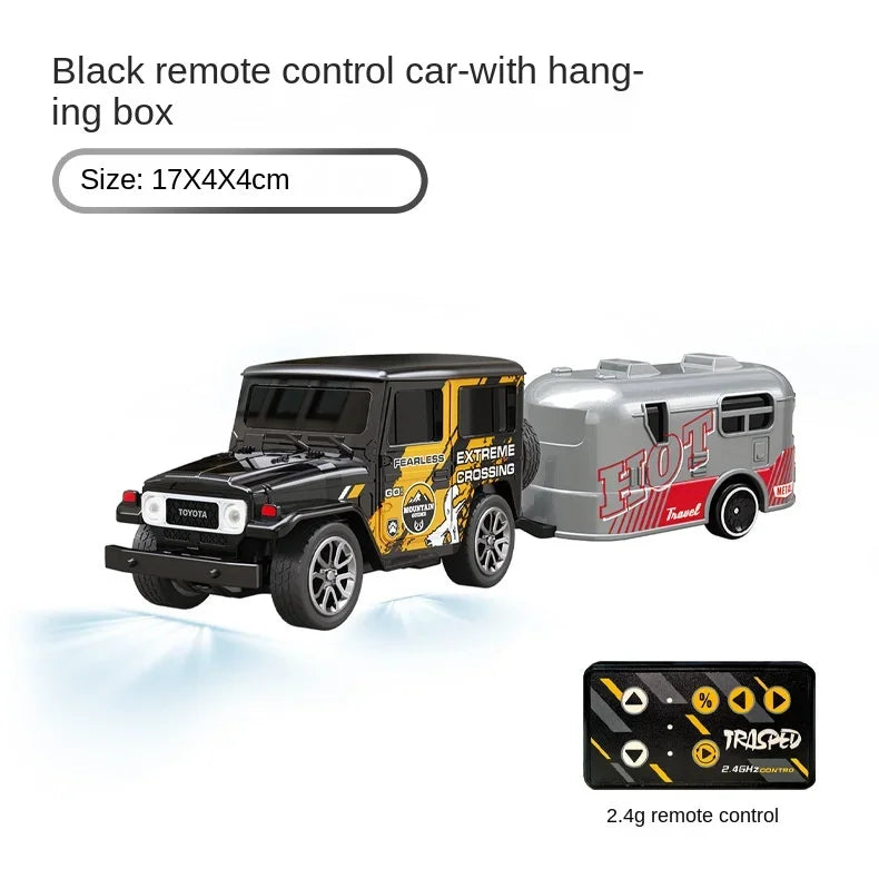 J40Small Mini Remote Control Alloy Birthday Gift Toy Car Model with Lights and Hanging Box for Boys