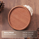Wood Coasters for Drink Beech Coasters Heat Resistant Round Non-slip Pad Cup Coasters Tea Coffee Cup Pad for Home Table Kitchen