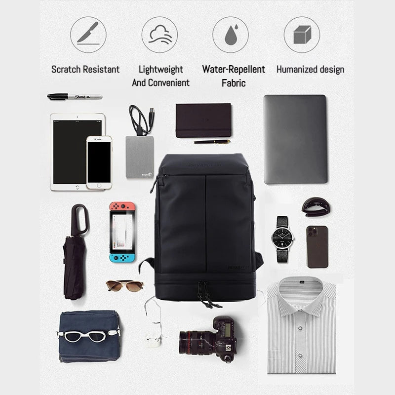 Shoulder Bag Large Capacity Outdoor Leisure Travel Waterproof Wear Resistant PU Sports Mountaineering Bag With Shoe Compartment